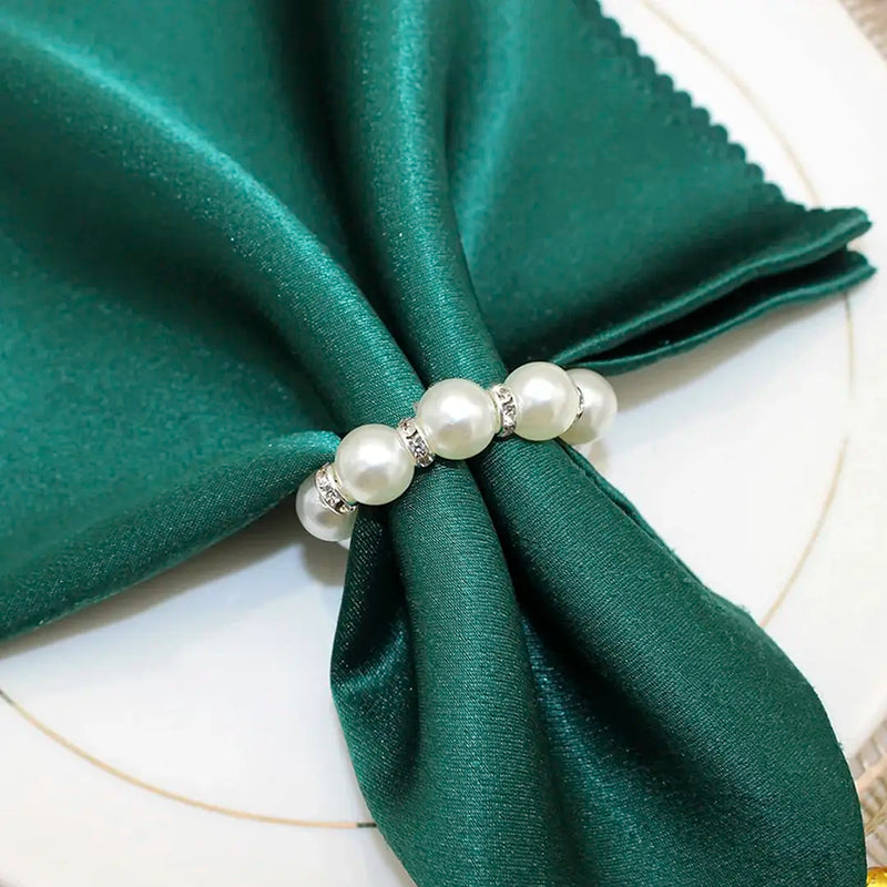 Anéis de Guardanapo Pérola para Mesa Posta