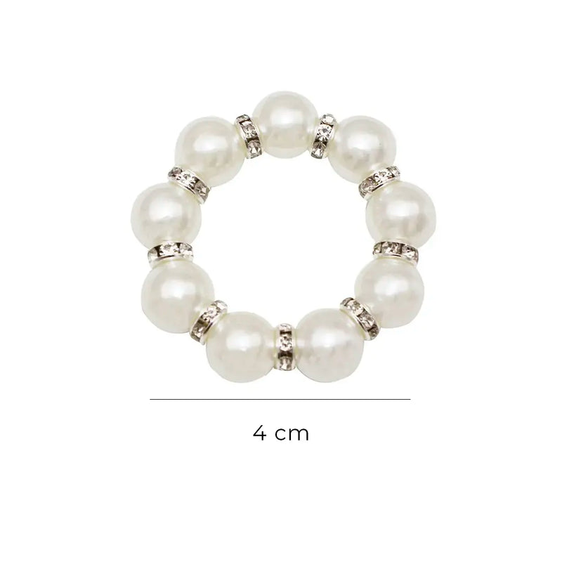 Anéis de Guardanapo Pérola para Mesa Posta