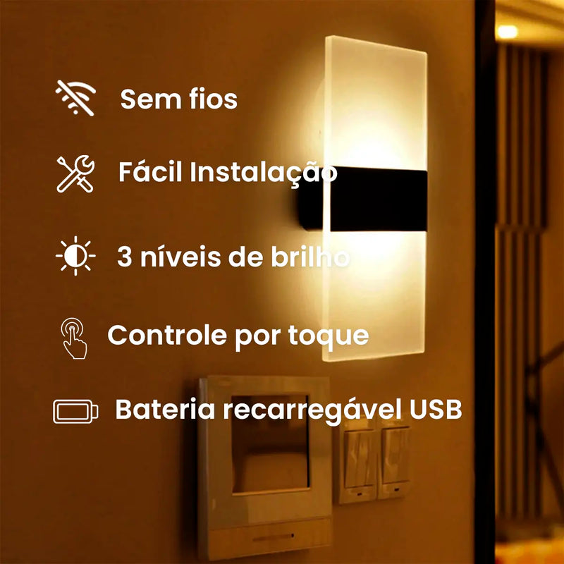 Arandela de Parede Sem Fio Serenity