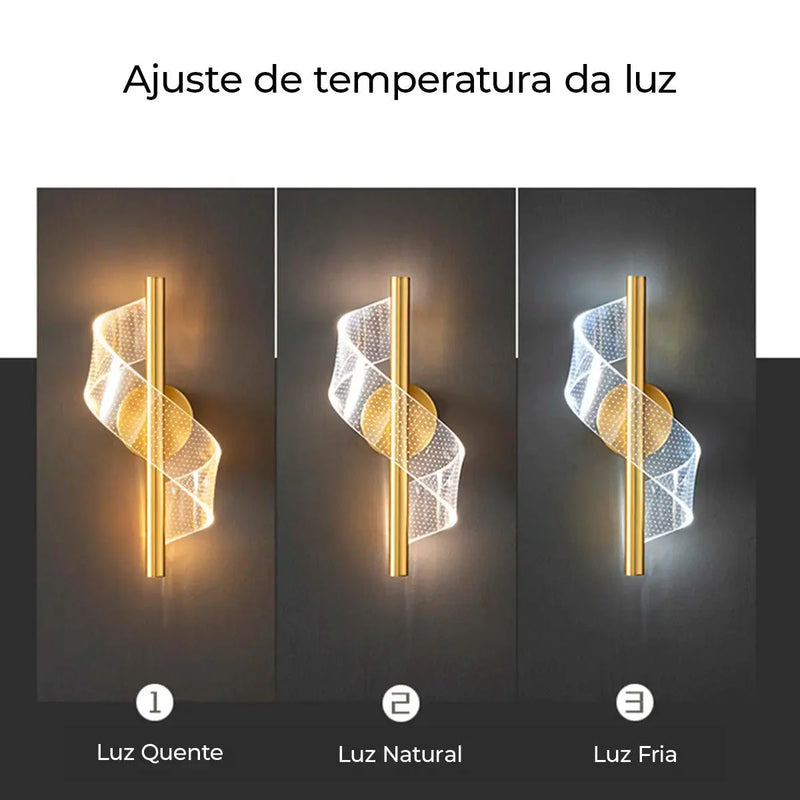 Arandela de Parede Espiral Lumiere