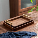 Bandeja Decorativa de Madeira com Alças