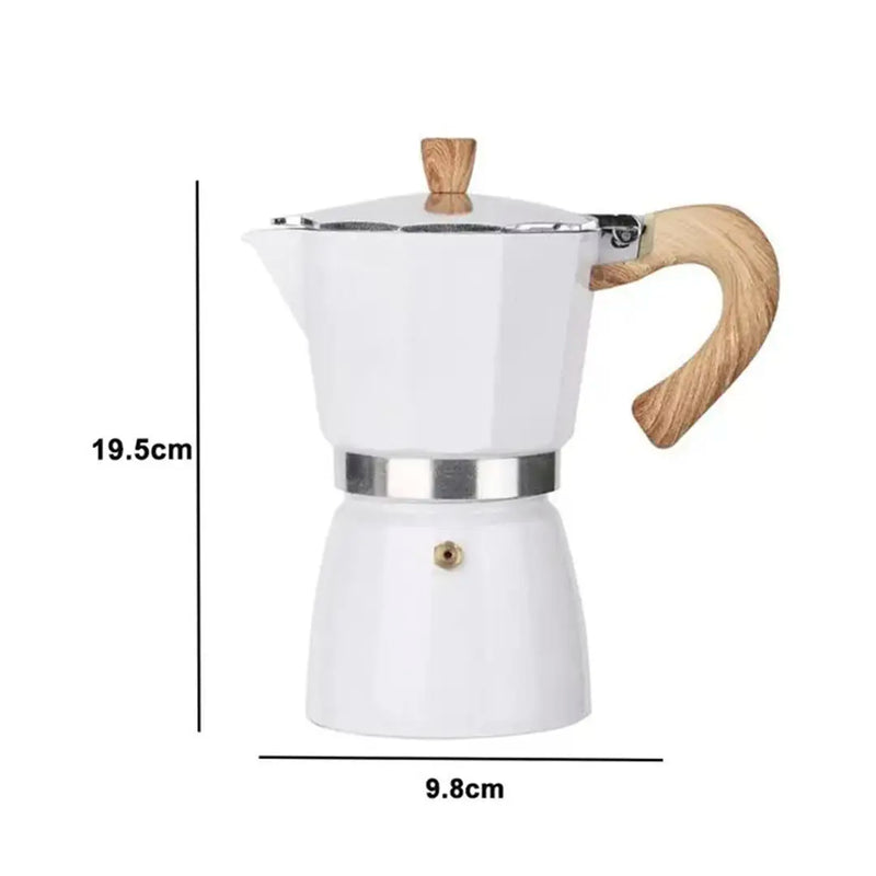 Cafeteira Italiana Moka Alça de Madeira