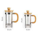 Cafeteira Prensa Francesa com Tampa e Alça de Bambu