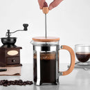 Cafeteira Prensa Francesa com Tampa e Alça de Bambu