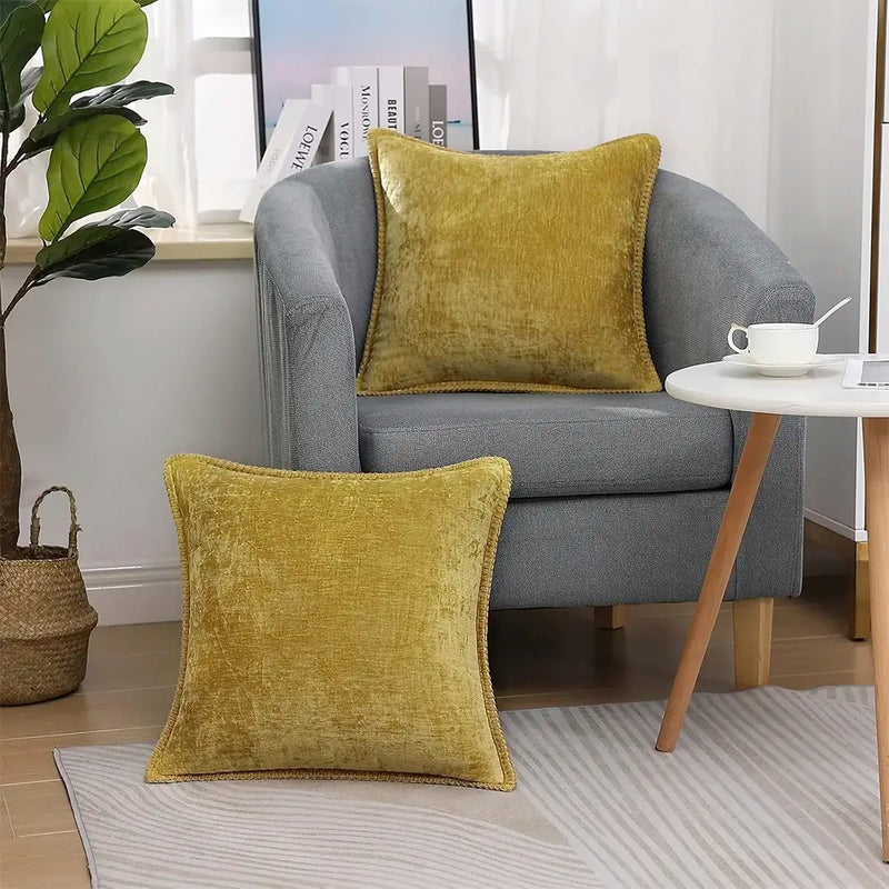 Capa de Almofada Chenille 45x45