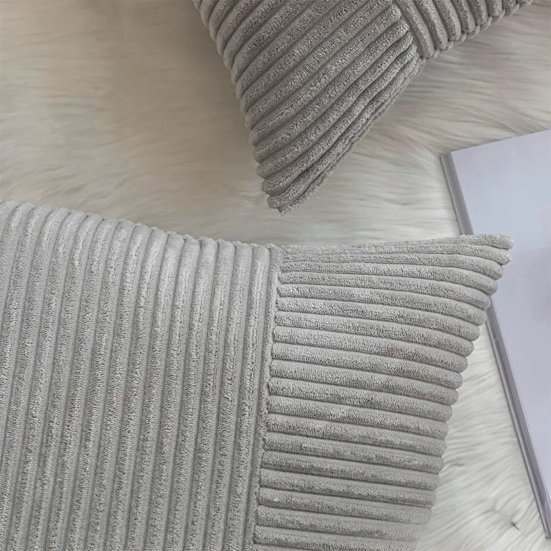 Capa de Almofada Veludo Listrado