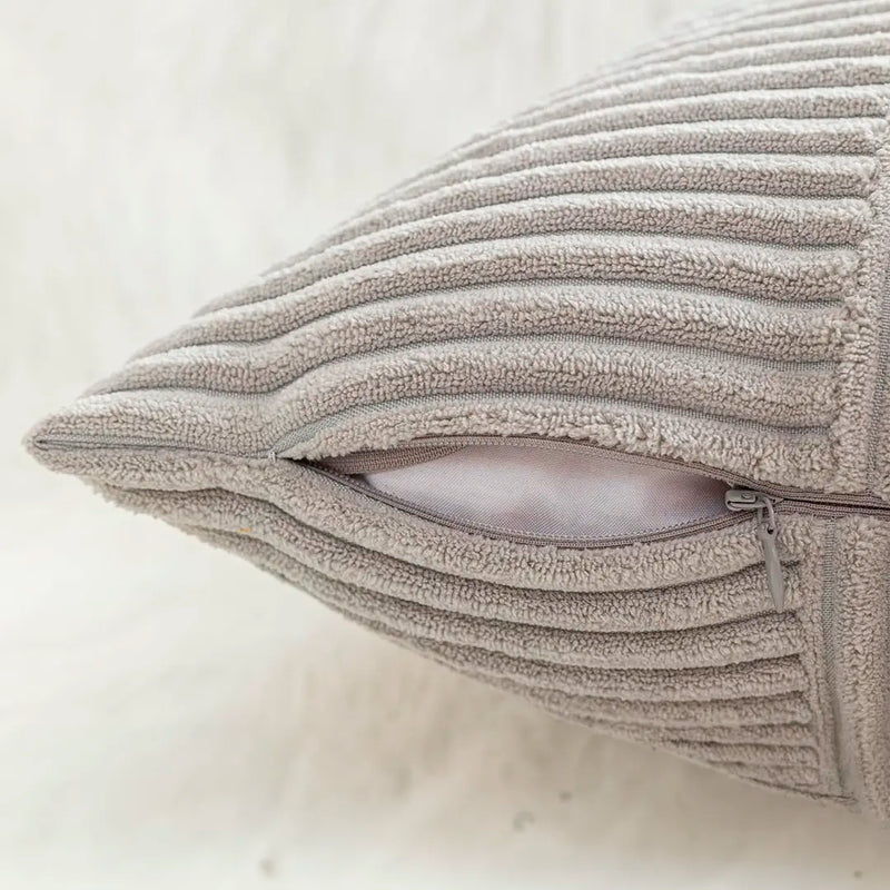 Capa de Almofada Veludo Listrado