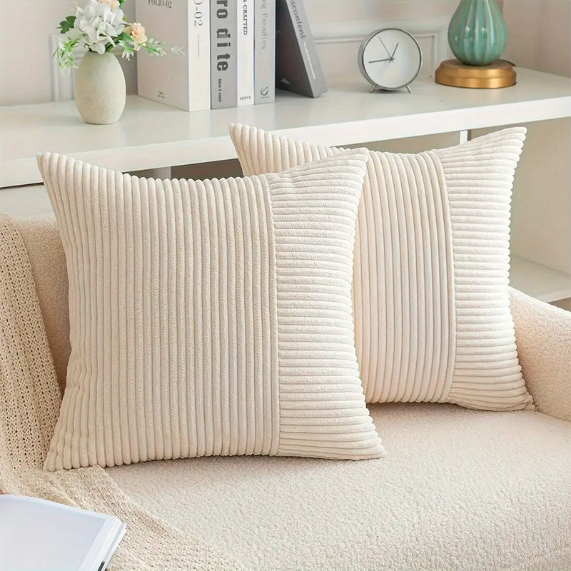 Capa de Almofada Veludo Listrado