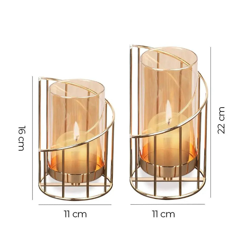 Castiçal de Vidro Decorativo Lumiere