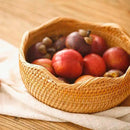 Cesta de Palha de Vime Feita à Mão