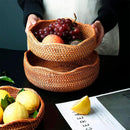 Cesta de Palha de Vime Feita à Mão