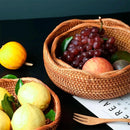 Cesta de Palha de Vime Feita à Mão