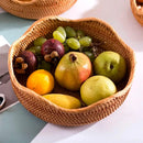 Cesta de Palha de Vime Feita à Mão