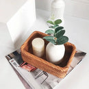 Cesto de Palha Rattan Feito à Mão