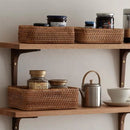 Cesto de Palha Rattan Feito à Mão