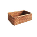 Cesto de Palha Rattan Feito à Mão