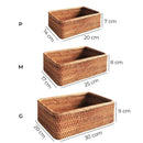 Cesto de Palha Rattan Feito à Mão