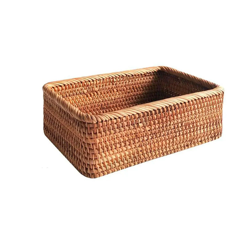 Cesto de Palha Rattan Feito à Mão
