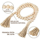 Colar de Mesa Decorativo Madeira