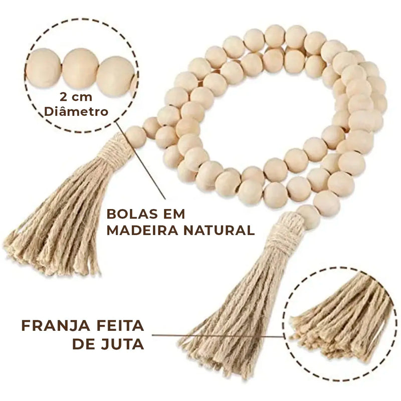 Colar de Mesa Decorativo Madeira