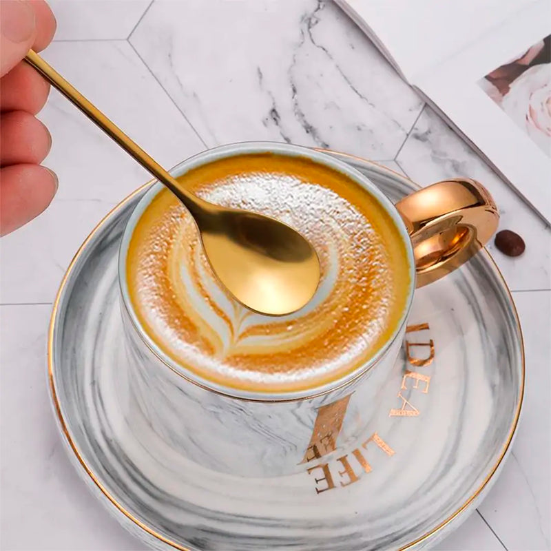 Colher de Chá em Aço Inox Decorada