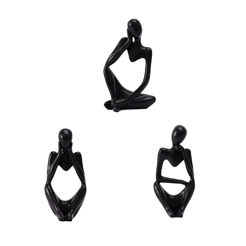 Conjunto Estátua de Resina O Pensador