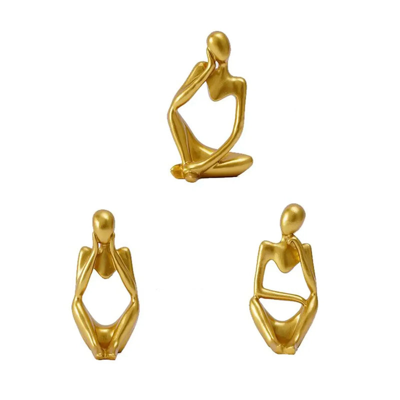 Conjunto Estátua de Resina O Pensador