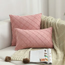 Conjunto de Capas de Almofada em Veludo Geométrico