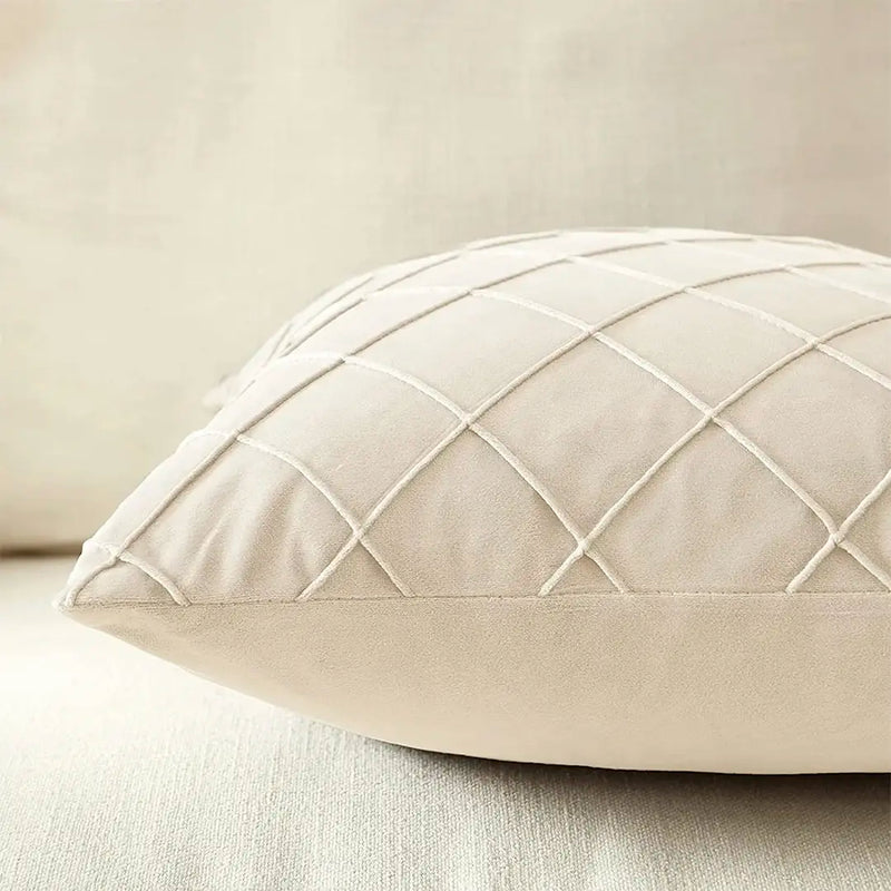 Conjunto de Capas de Almofada em Veludo Geométrico