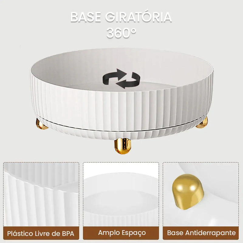 Organizador Giratório para Cosméticos e Temperos