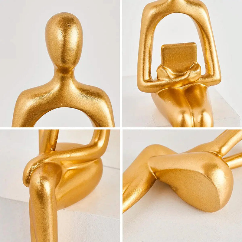 Esculturas Modernas em Resina Tríade Abstrata