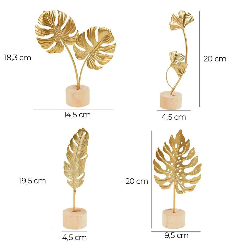 Escultura Decorativa Dourada Sienna