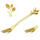 Garfo de Sobremesa em Aço Inox Decorado