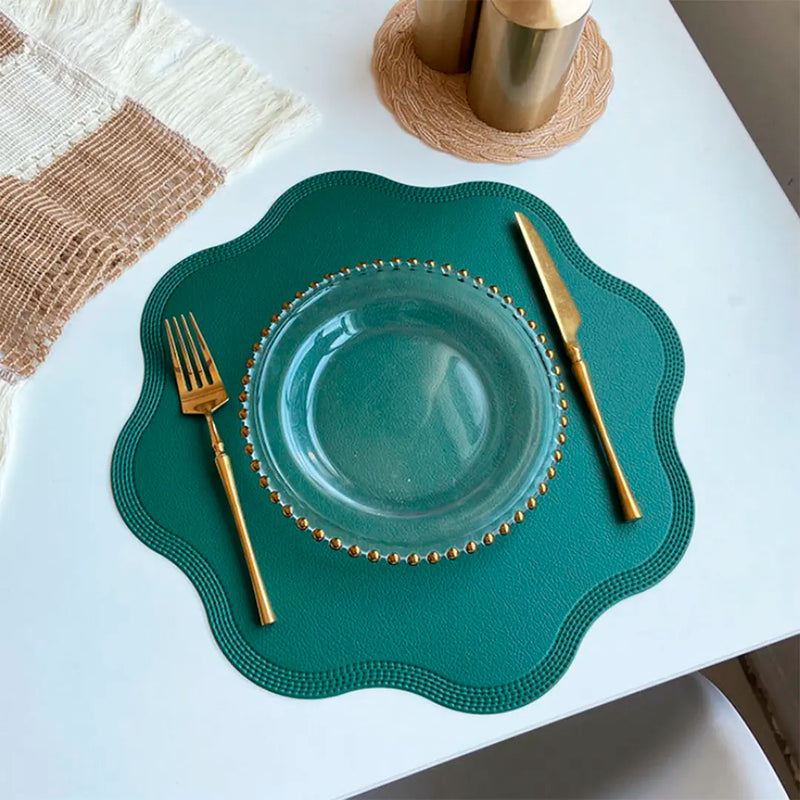 Jogo Americano Redondo de Couro Premium