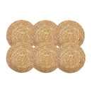 Jogo Americano Redondo de Rattan Natural