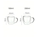 Jogo de Xícaras para Café Parede Dupla