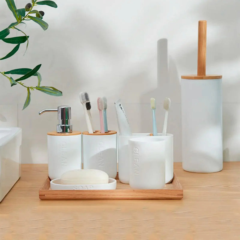 Kit para Banheiro Bambu Premium