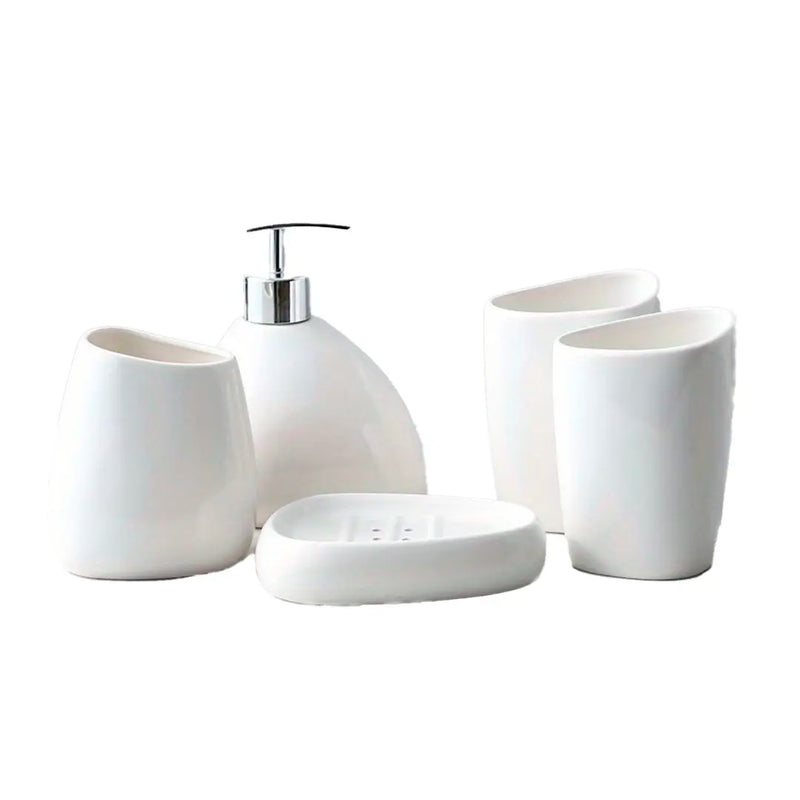 Kit Banheiro Lavabo em Cerâmica Elegance