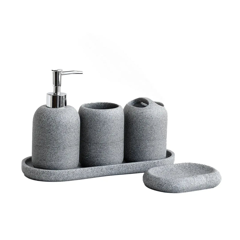 Kit Banheiro Lavabo em Resina Essência