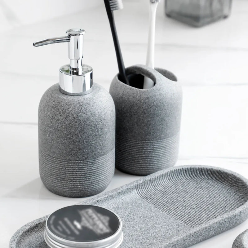 Kit Banheiro Lavabo em Resina Essência