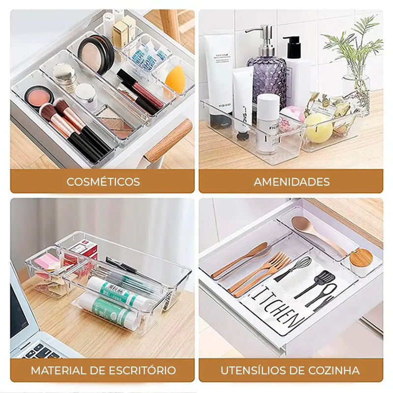Kit Organizador de Gaveta em Acrílico