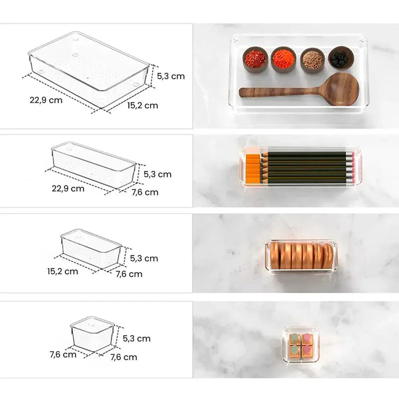 Kit Organizador de Gaveta em Acrílico