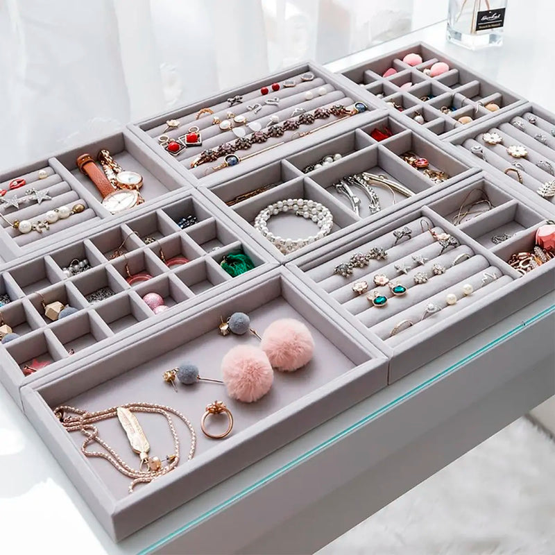 Kit Organizador de Joias para Gaveta - 6 peças