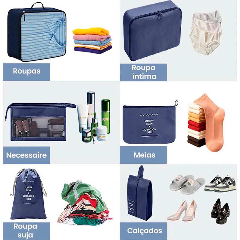 Kit Organizador de Mala Viagem Fácil