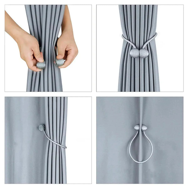 Kit Prendedores de Cortina Magnéticos