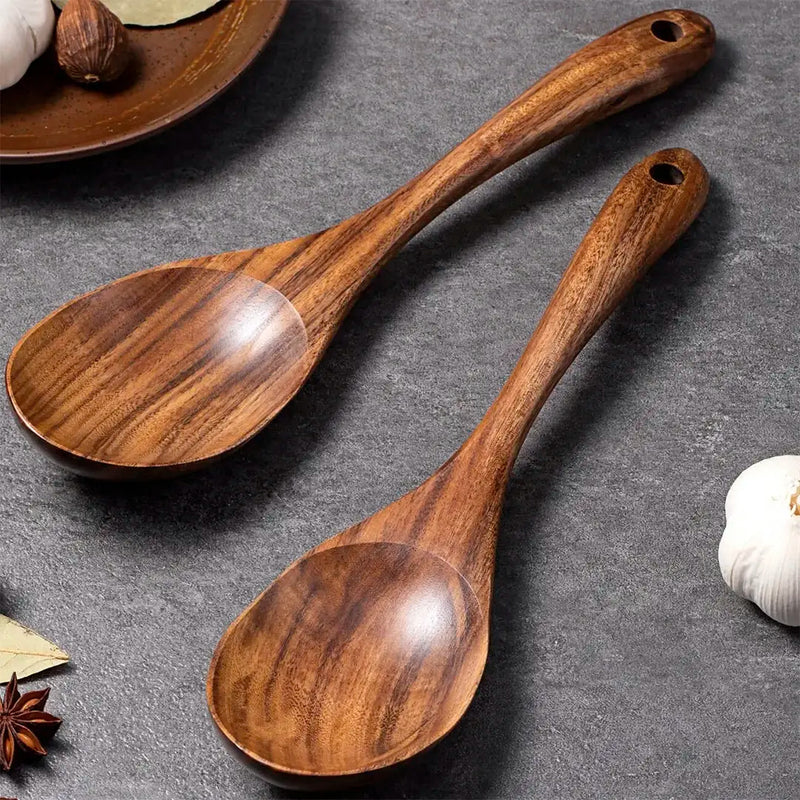 Kit Utensílios de Cozinha 5 peças de Madeira