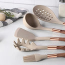Kit Utensílios de Cozinha de Silicone Rose Gold 6 ou 10 Peças