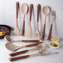 Kit Utensílios de Cozinha de Silicone Rose Gold 6 ou 10 Peças