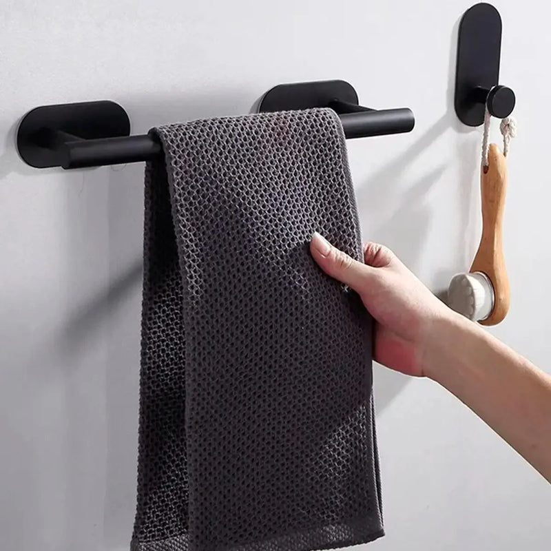 Kit de Acessórios para Banheiro Inox 4 peças Sem Furos