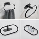 Kit de Acessórios para Banheiro Inox 4 peças Sem Furos